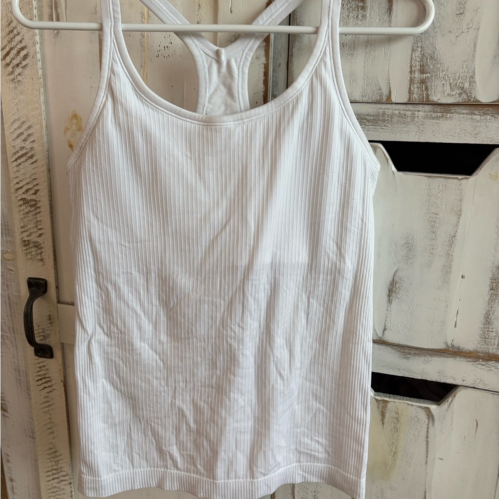 Arizona Jean Company White Ribbed Tank Top